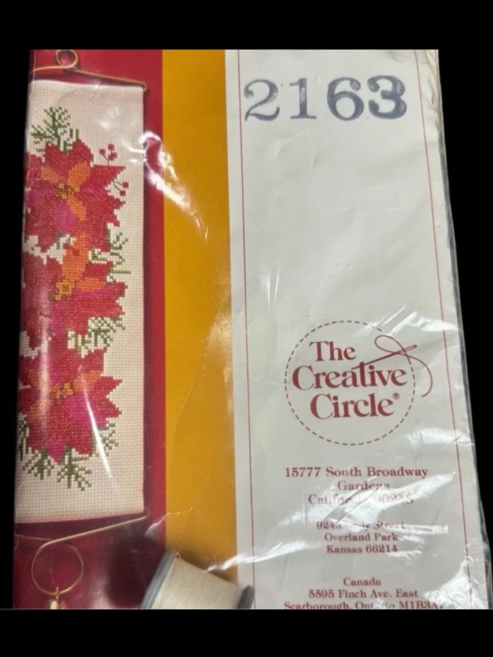 Vintage New in Package Creative Circle Holiday Bell Pull Embroidery Craft Kit